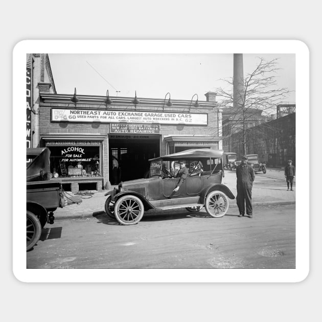 North East Auto Exchange, 1926. Vintage Photo Sticker by historyphoto